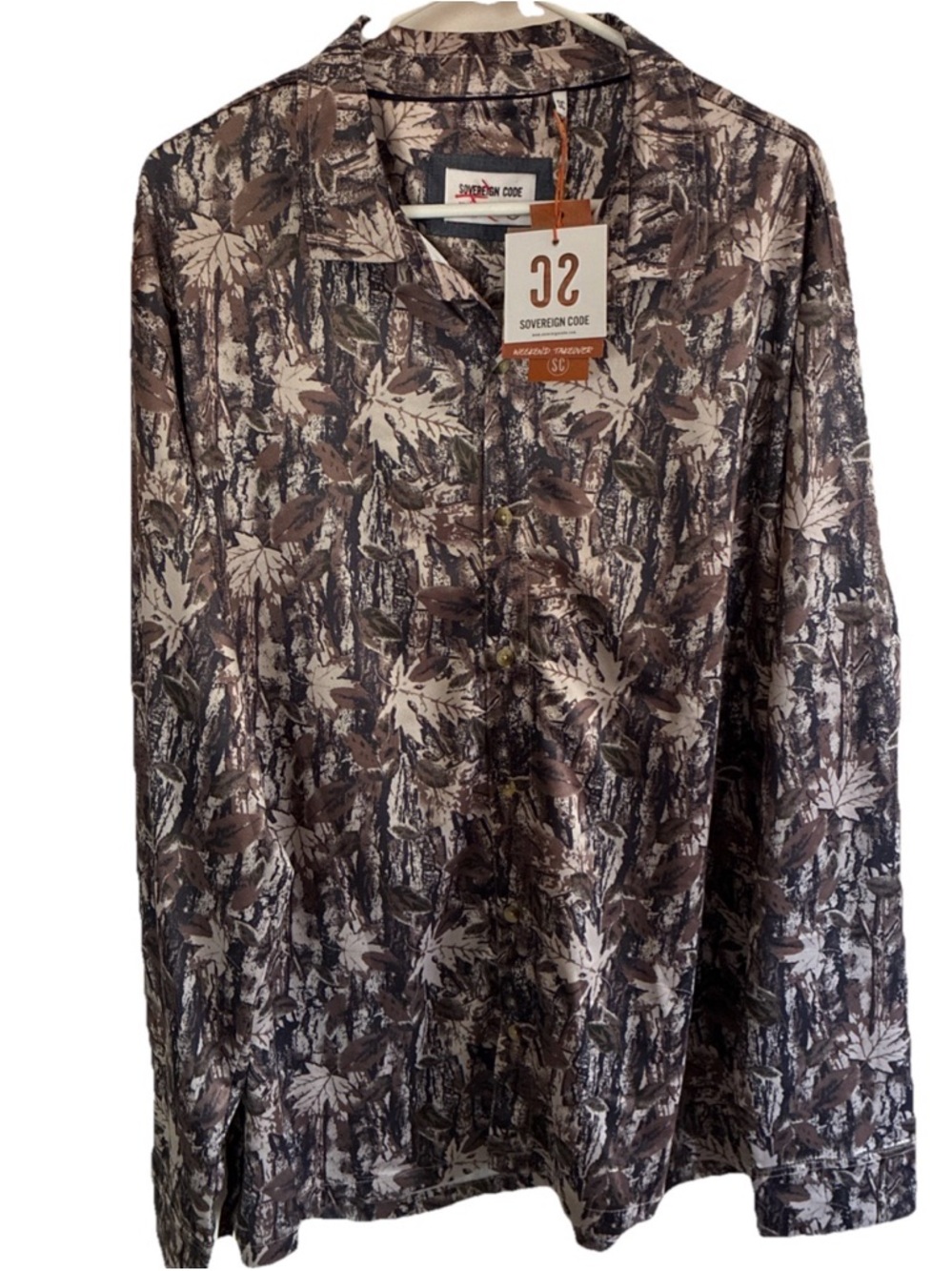 NWT Sovereign Code-Camouflage Hunting Shirt Long Sleeve ButtonUp Outdoor Size XL